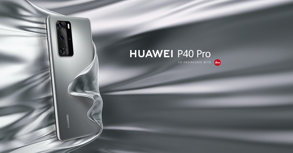 Формите на водата во палетата од бои на Huawei P40 Pro