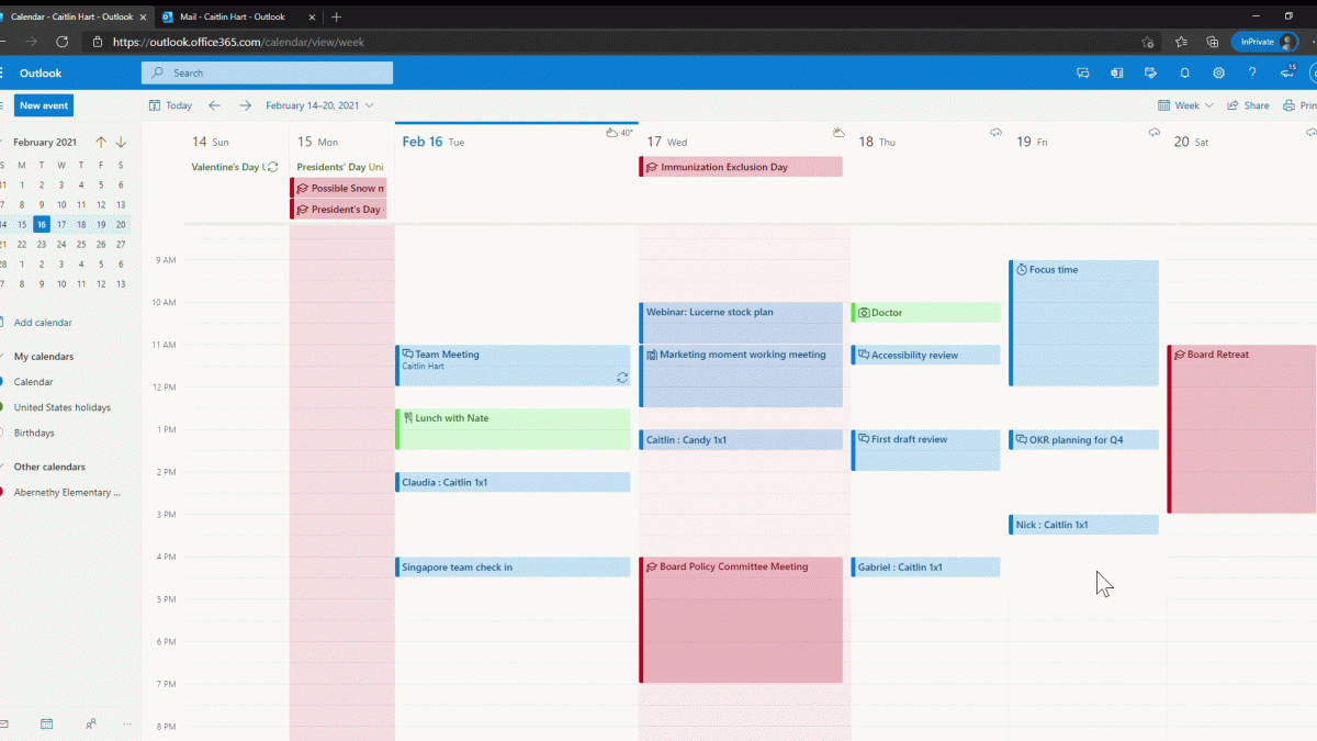 Microsoft Outlook добива нов изглед на календарот