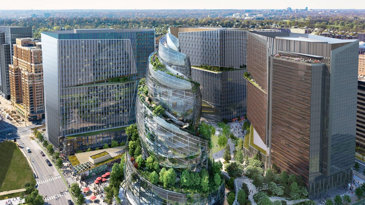 Новото седиште на Amazon ќе биде во форма на спирална стаклена кула