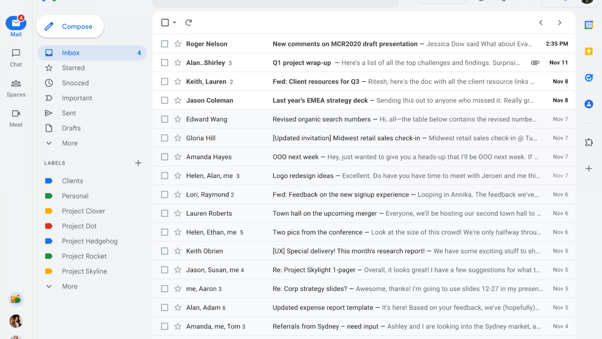 Gmail добива нов изгледа за да се олесни префрлањето помеѓу Google сервисите