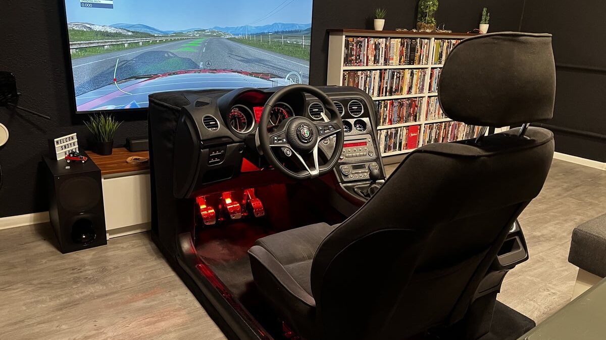 ВИДЕО: Гејмер направи одличен симулатор, користејќи ја внатрешноста на Alfa Romeo Brera